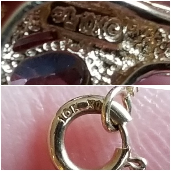 Genuine 10k Yellow Gold, with 1ct Aquamarine & Diamond 10k Gold Necklace - Picture 4 of 5